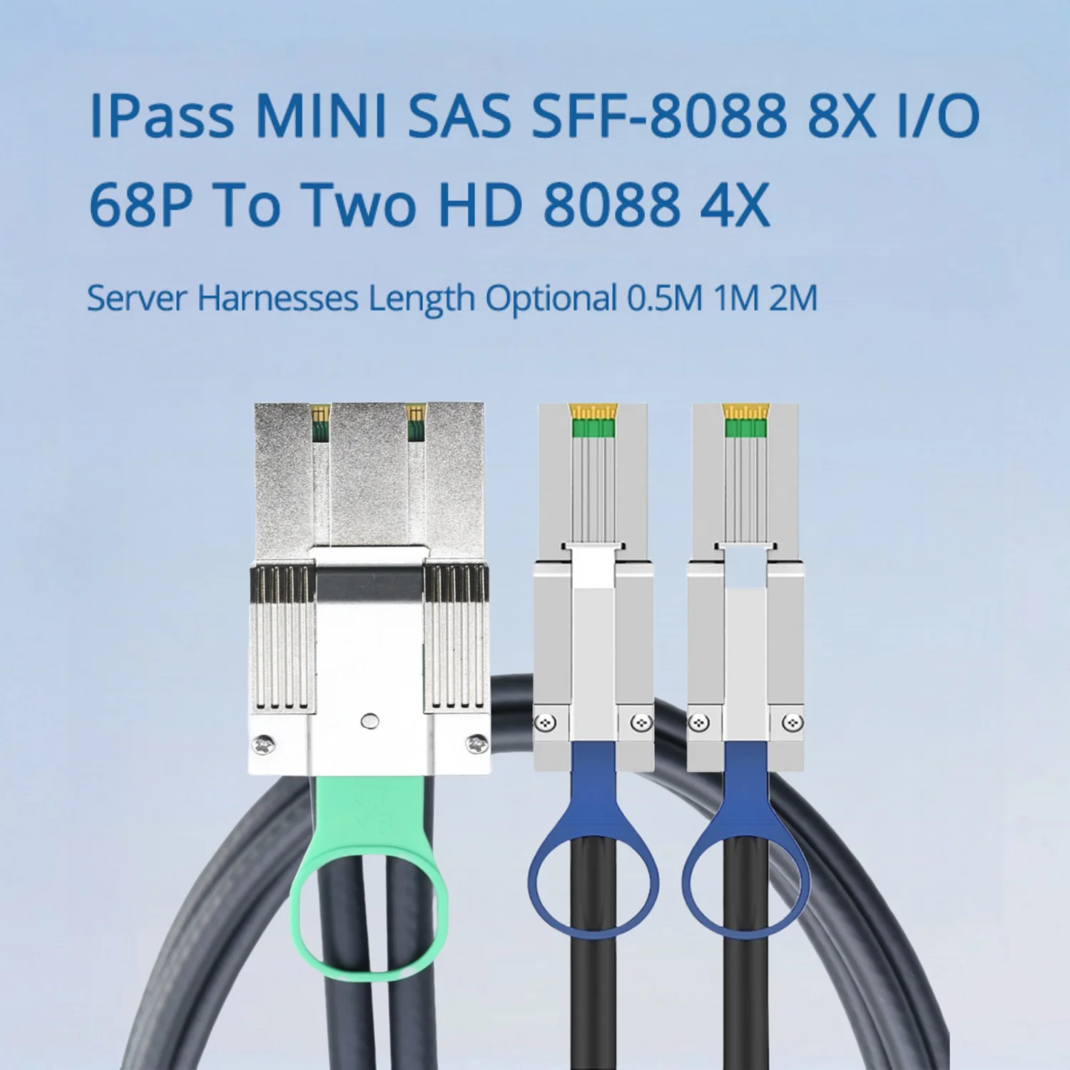 

IPass MINI SAS SFF-8088 8X I/O 68P To Two HD 8088 4X Серверные жгуты Длина опционально 0,5 м 1 м 2 м