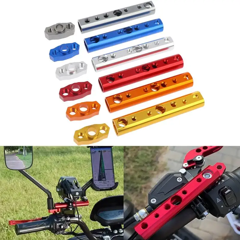 

Multifunctional Aluminum Rearview Mirror Mount Extender Bracket for Motorcycle Scooter ATV Universal Cell Phone Holder Fasteners