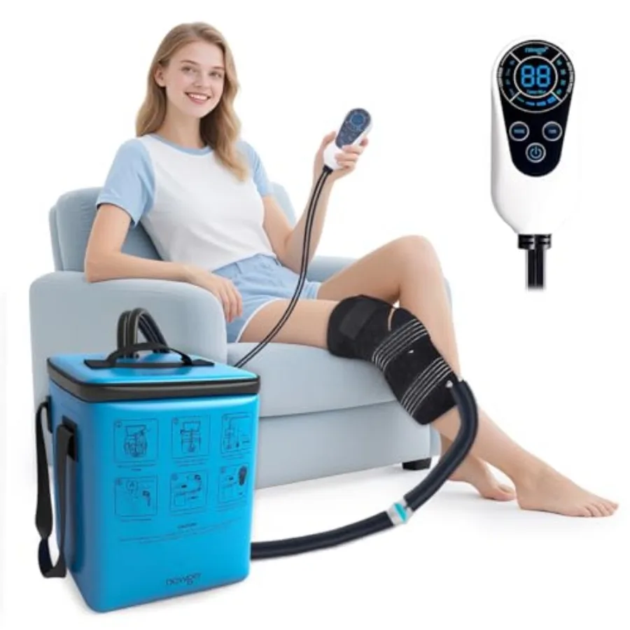 

Cold Therapy Machine with Programmable Timer and Quiet Pump Lightweight Cold Pad for Knee/Shoulder After Replacement Surgery, P