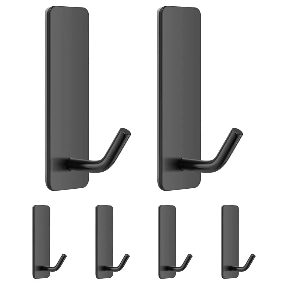 

Маленькие самоклеящиеся крючки для стен без повреждений, набор из 6 штук, из нержавеющей стали, для подвешивания полотенец, ключей, шляп, сумок, украшений, размер S