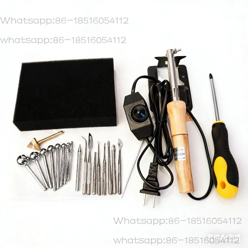 DIY Fabric Flower Making Tool 220V/110V Set Temperature Adjustable Soldering Iron 18/11 Piece Set Ironing Trowel