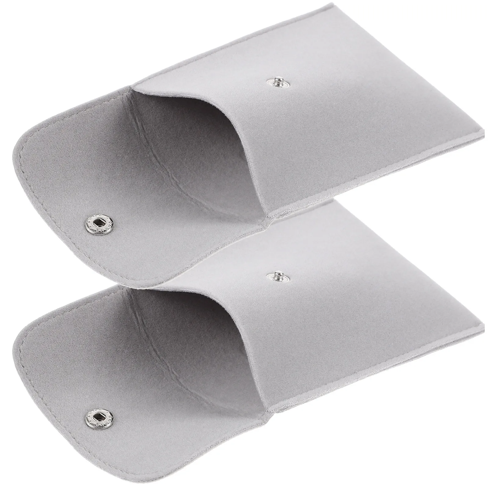

2Pcs Snap Jewelry Storage Bags for Watch Bracelet Ring Necklace Gift Packing Suitable for Parties Weddings Snap Jewelry Bag