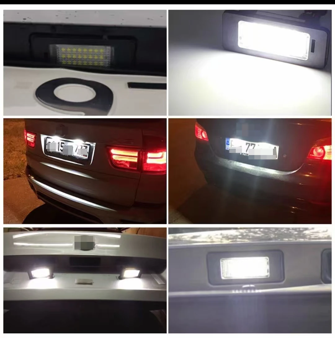 For BMW E39 E60 E90 License Plate Light 6000k White No Error Led Number License Plate Light for BMW E90 E91 E92 E61 E70 E71 E81