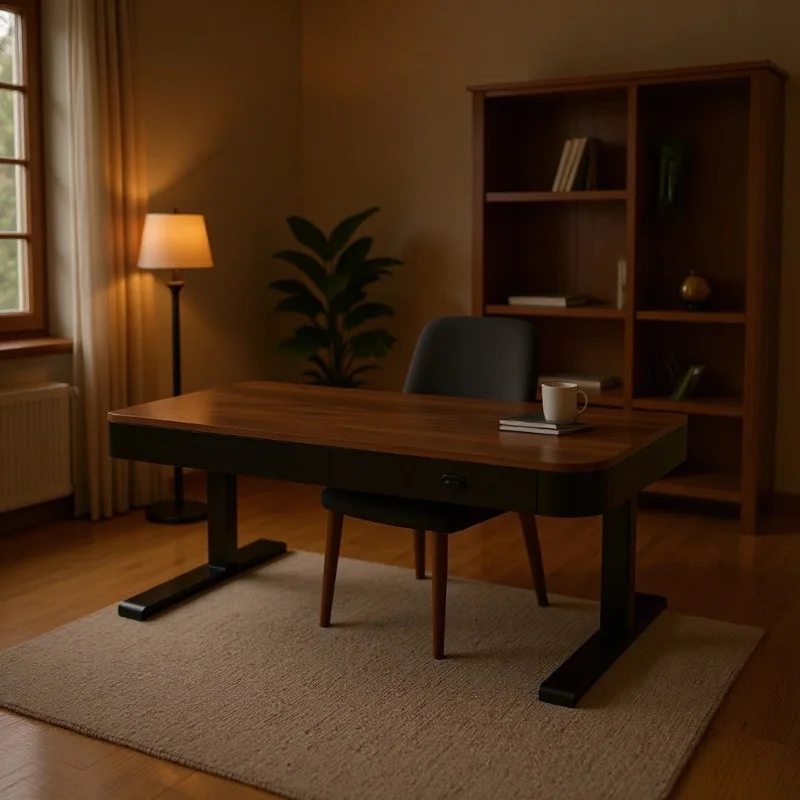 

Solid wood electric lifting coffee table household casual dining coffee table intelligent electric lifting tea