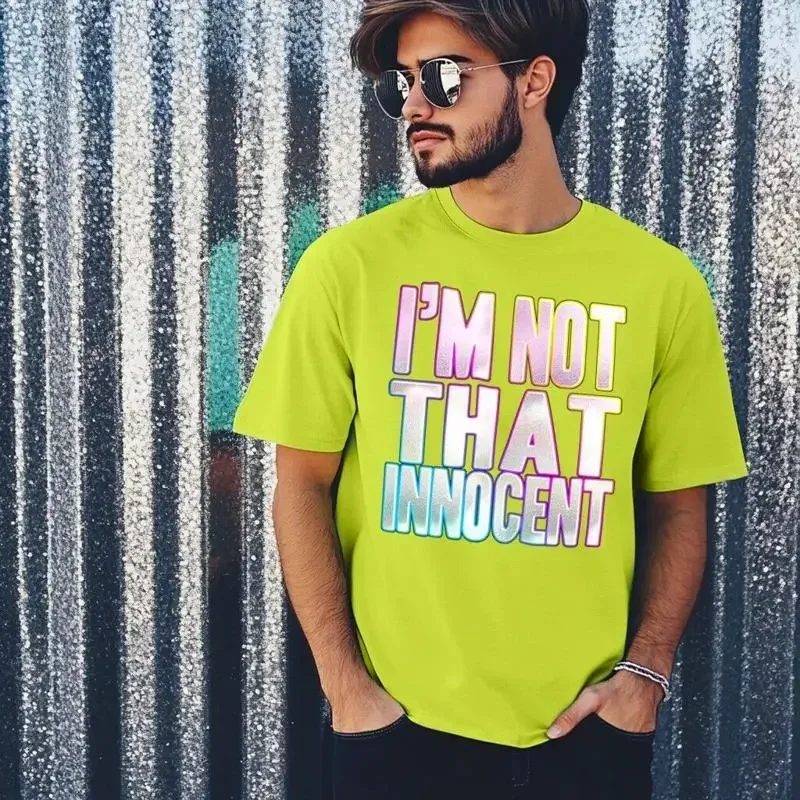 Im Not That Innocent T Shirt Funky Print Fancy Dress Weekend Party Britney 90S