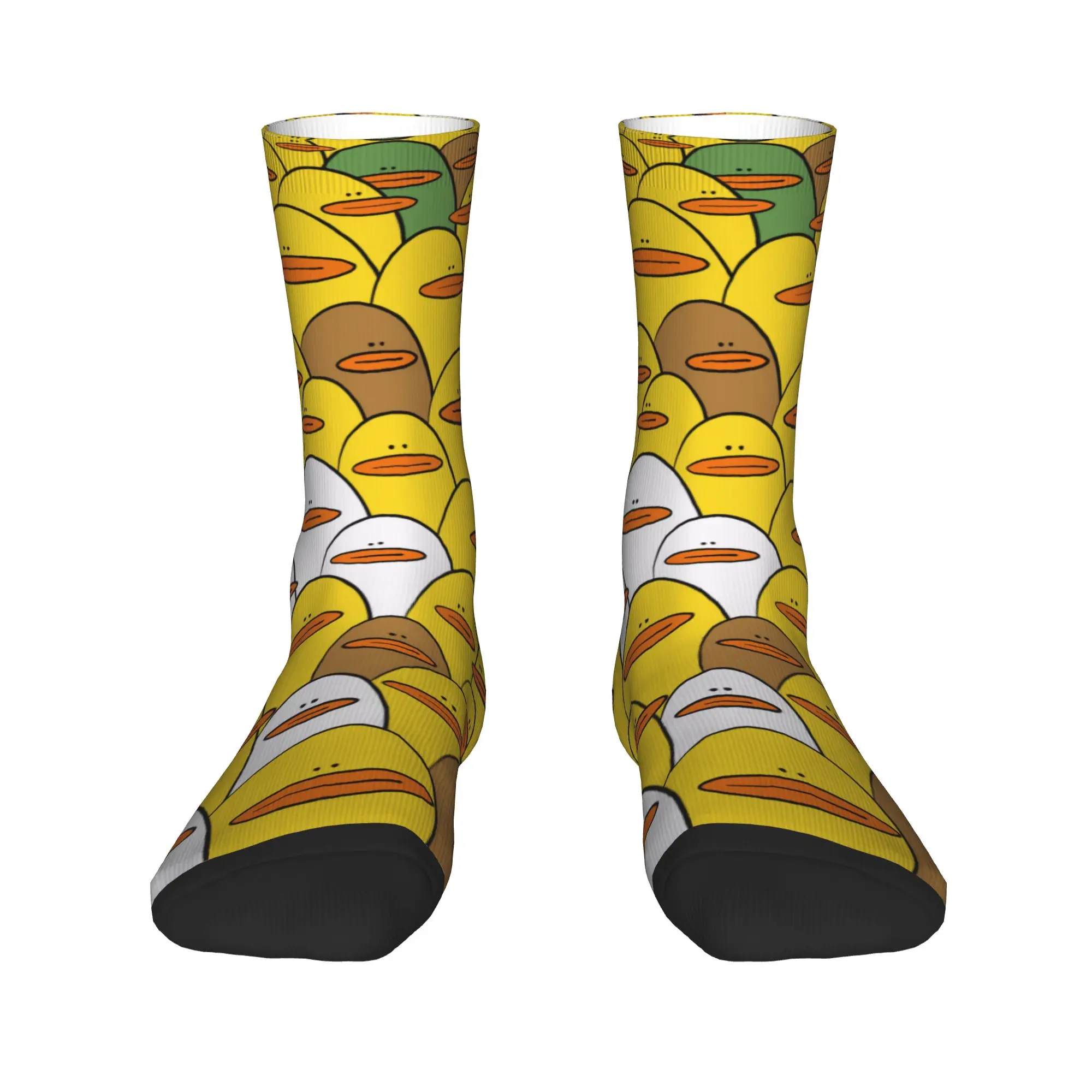 

Yellow Classic Rubber Duck Gothic Mens Crew Socks Unisex Cool Spring Summer Autumn Winter Dress Socks