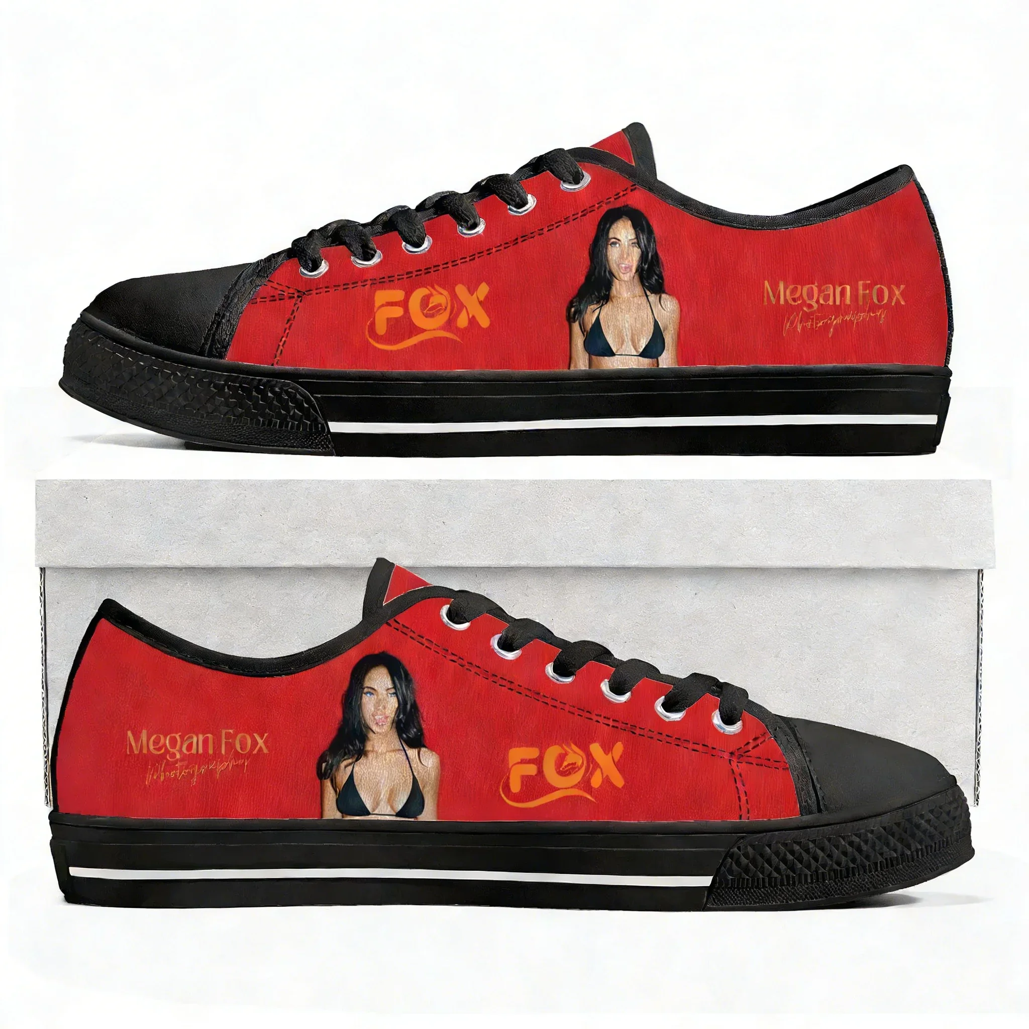 

Кроссовки Megan Fox Actor Singer Low Top, высококачественные, для мужчин, женщин и подростков, повседневные, парные, легкие, для походов, из канваса