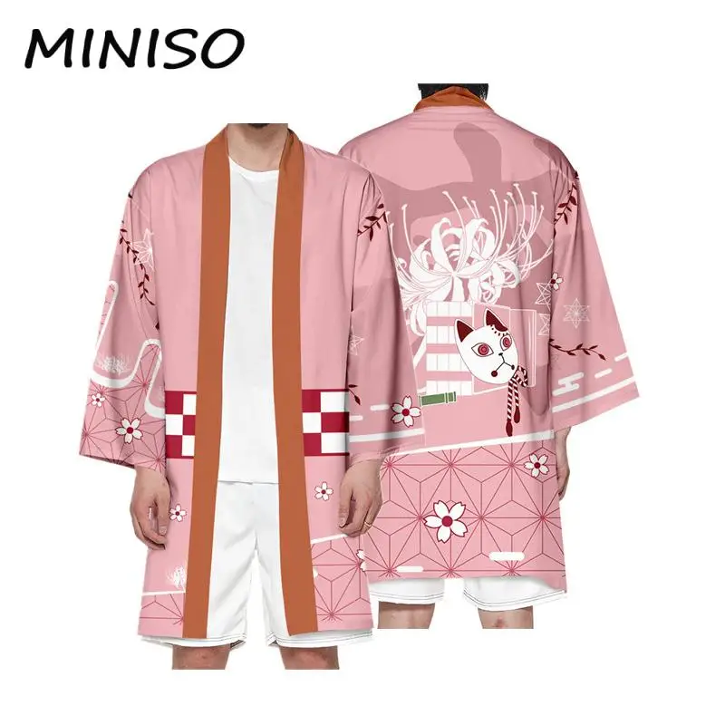 Demon Slayer Cosplay Cloak Tomioka Giyuu Cardigan Long Sleeve Kimono Kochou Kanae Costume Japanese Anime Haori Halloween Outfit