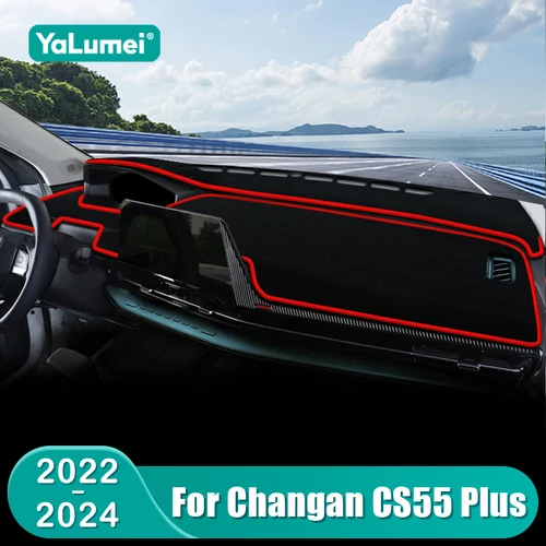 Imagen 1 del producto Para Changan CS55 Plus 2022 2023 2024 CS55Plus alfombrilla para salpicadero de coche parasol instrumento escritorio cubierta antideslizante Accesorios