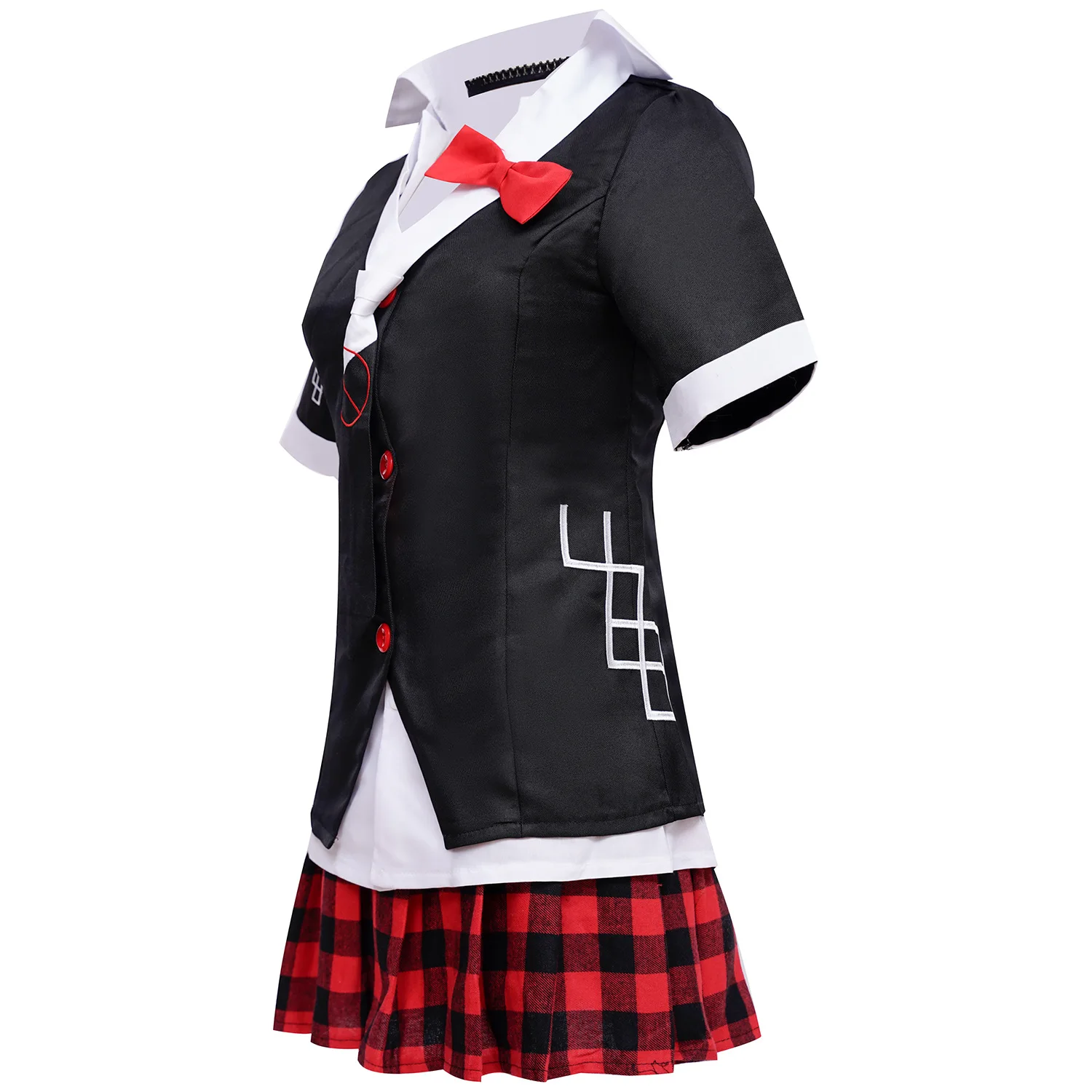 Junko Enoshima Cosplay Danganronpa Costume Anime Dangan Ronpa Cosplay School Uniforms Monokuma Hairpins Women Girl JK Dress view 4
