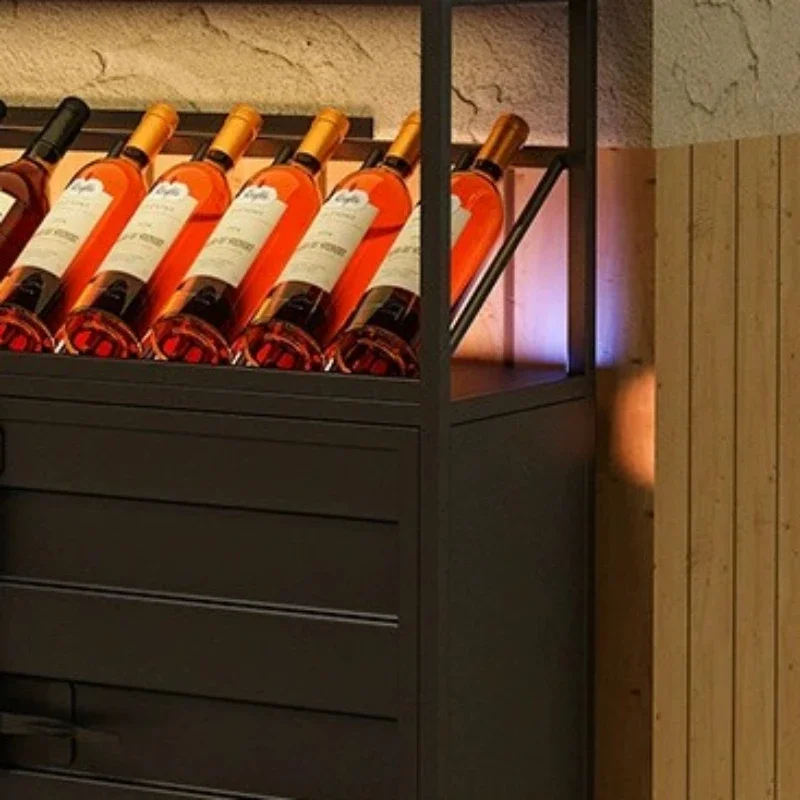

Vertical Vintage Wine Rack Cabinet Corner Wall Art Square Luxury Glass Display Cabinet Meuble Rangement Organizer Furniture