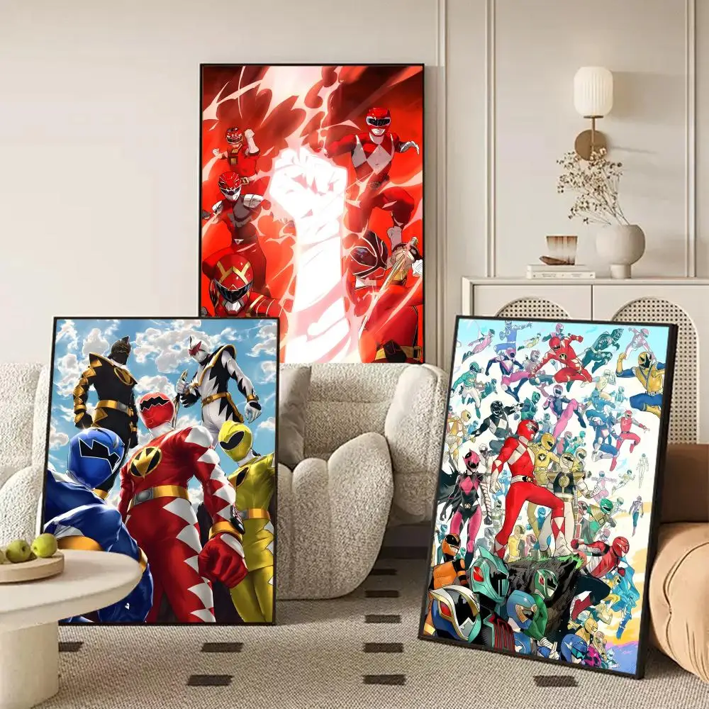 M-Mighty Morphin Power Rangers Poster Canvas painting with prints Home bedroom living room decoration gift