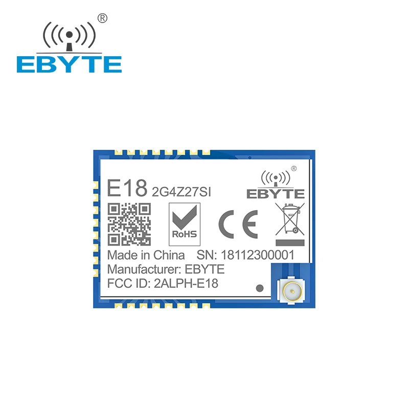 

CC2530 Zigbee модуль 2,4 ГГц 500 МВт 27 дБм беспроводной Радиочастотный приемопередатчик EBYTE E18-2G4Z27SI IPEX антенна для умного дома