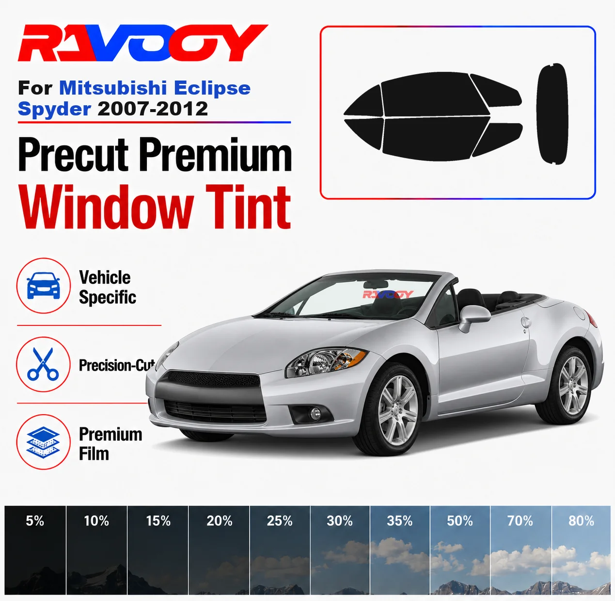 premium-precut-window-tint-kit-front-rear-windows-rear-windshield-for-mitsubishi-eclipse-spyder-2007-2012-nano-ceramic-film