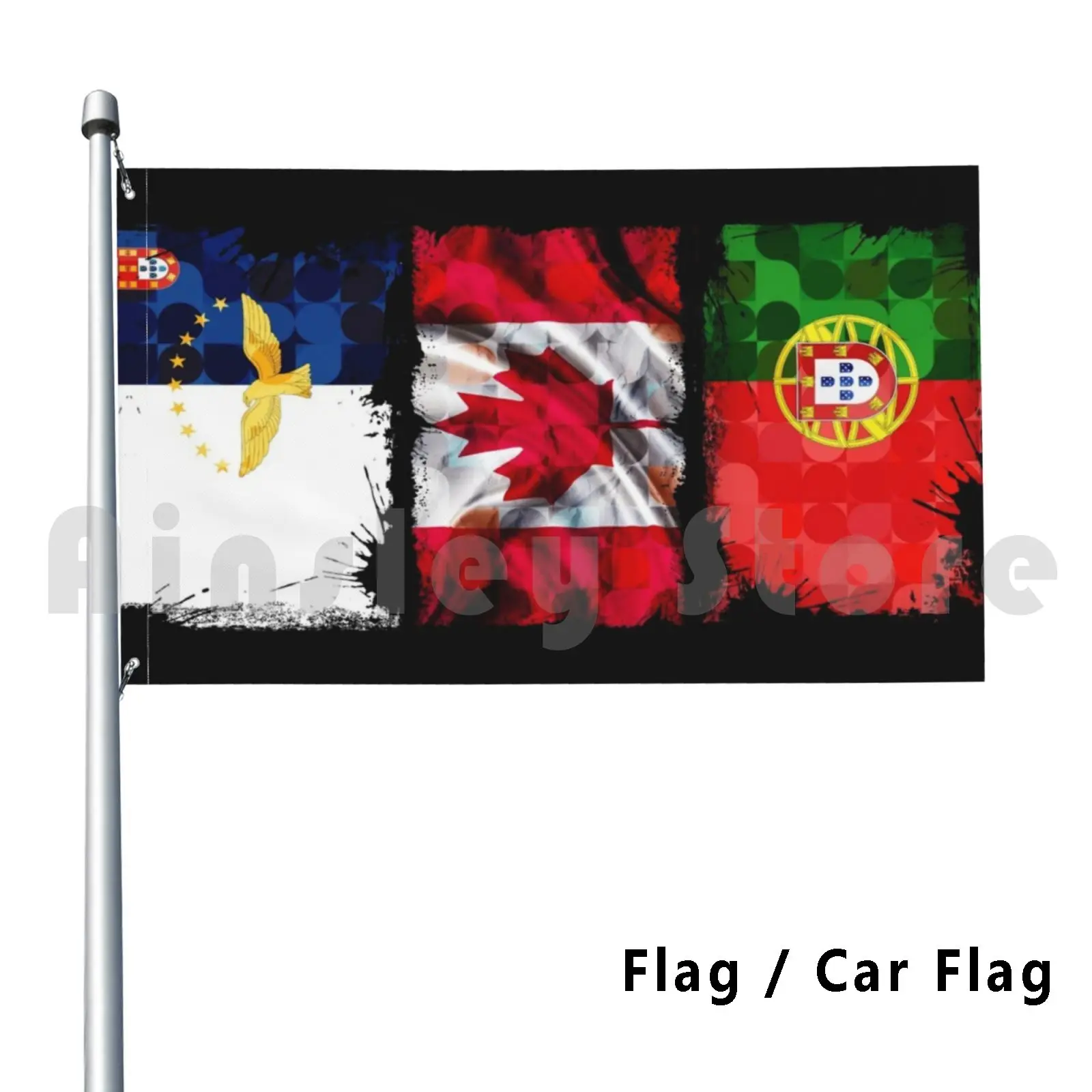 Portuguese Canadian Outdoor Decor Flag Car Flag Canada Portugal Azores