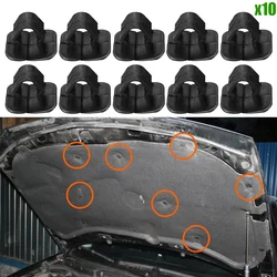10PCS Car Hood Bonnet Insulation Clip Rivet 1H5863849A01C Black New For VW Passat B3 B4 B5 1988-  2001 2002 2003 2004 2005