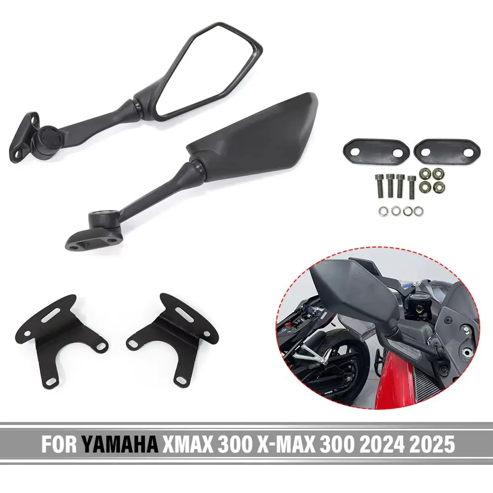 

For Yamaha XMAX 300 XMAX300 2024-2025 Scooter Rearview Mirrors Forward Moving Rear View Holder Bracket Mirror Side Mirror Holder
