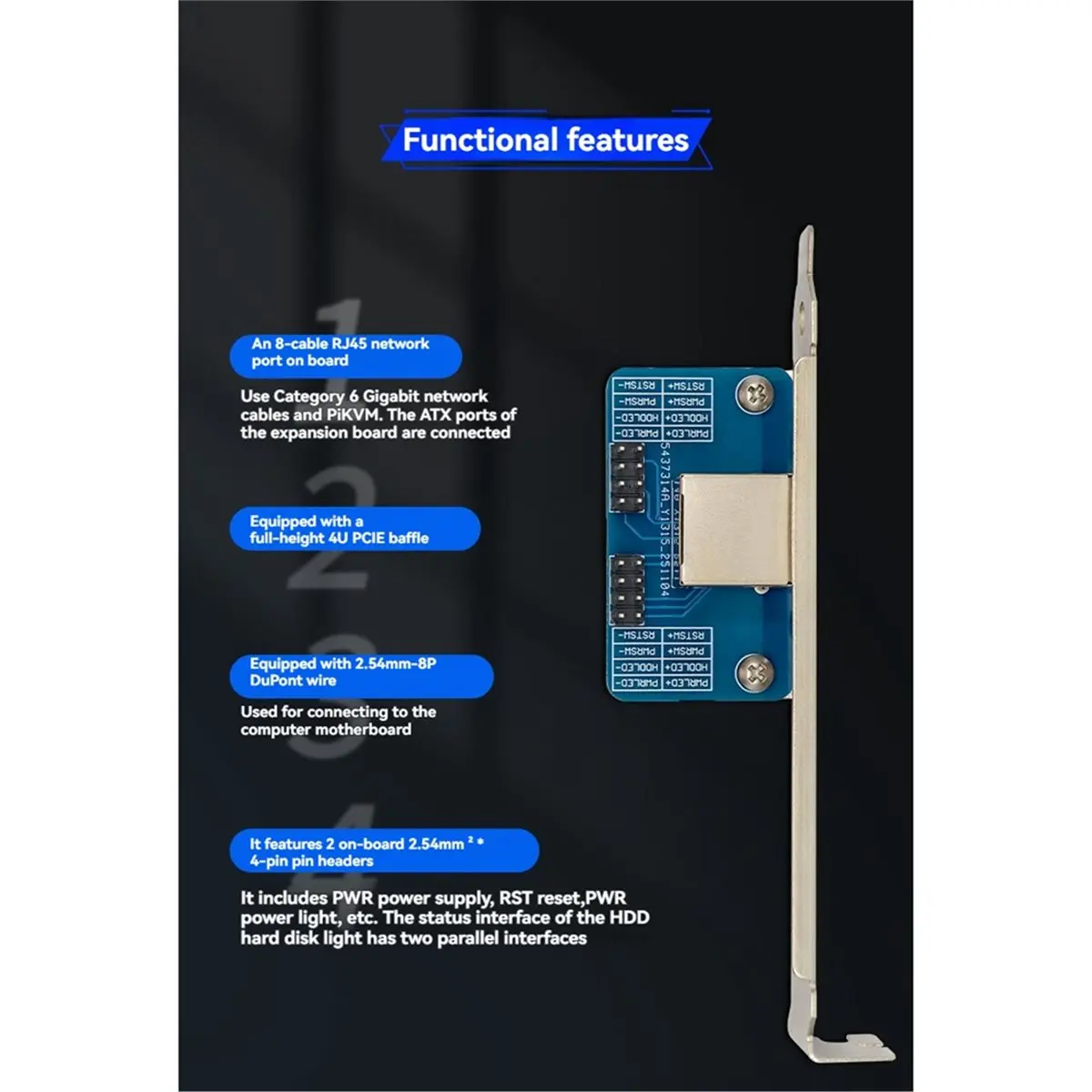 NEW FACTORY~PiKVM ATX Power Board PCIe Adapter Card for PiKVM Computer Remote Control Operation and Maintenance