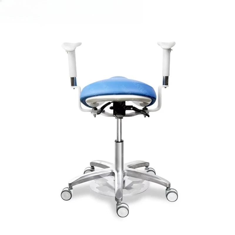 360° Swivel Adjustable Dental Saddle Stool Ergonomic Rolling Chair for Assistants Nurses Clinics Hospitals