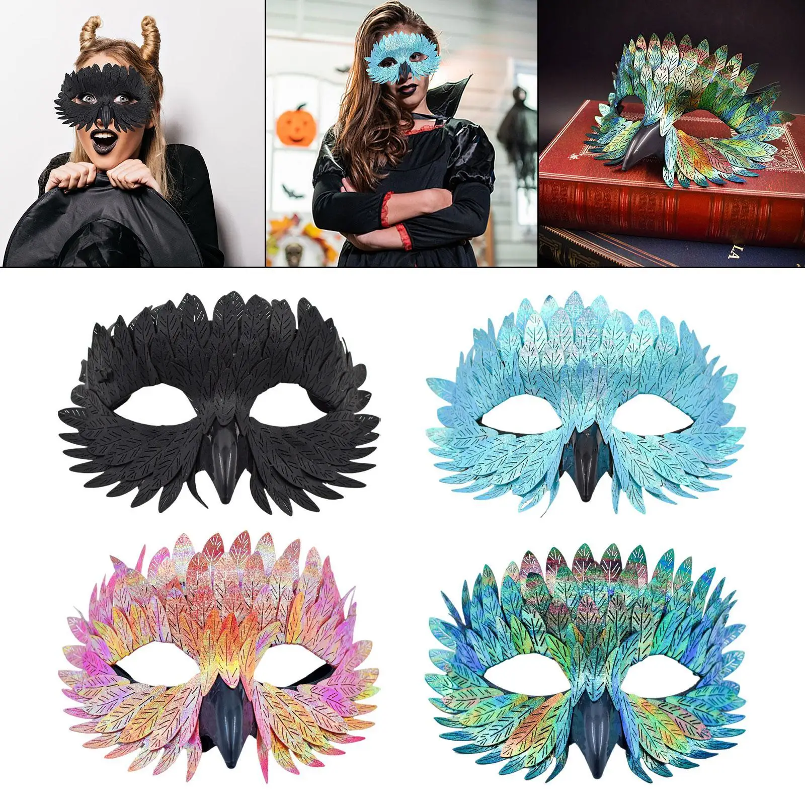 

Halloween Mask Fashion Half Face Cover for Role Play Holiday Valentine's Day