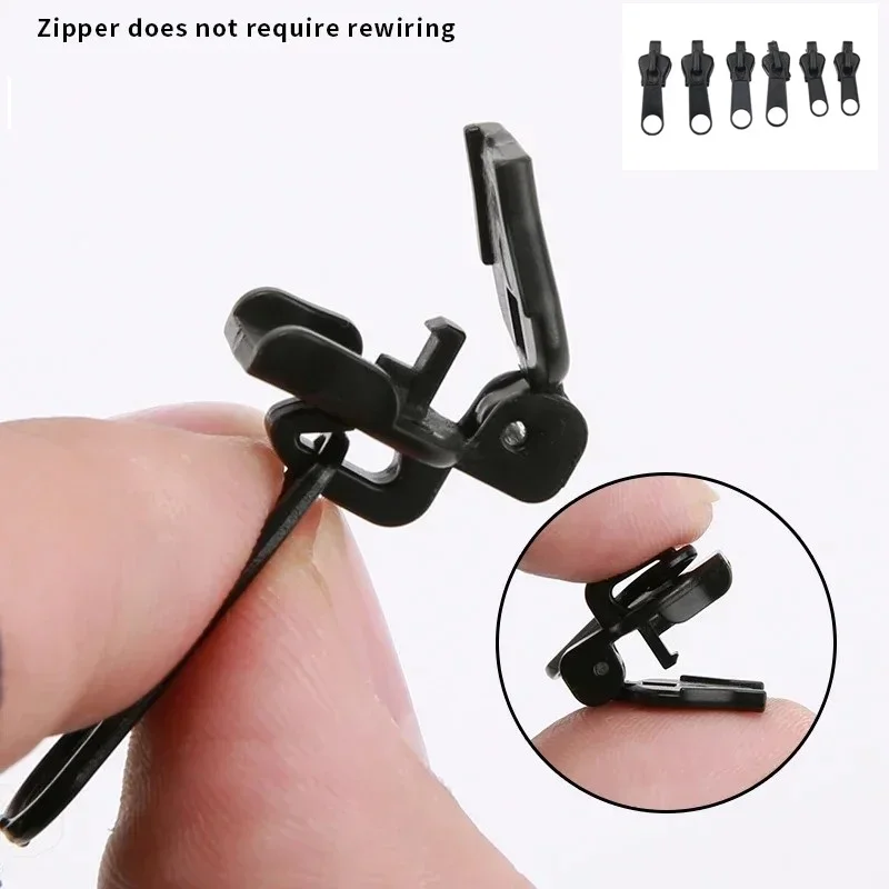 6/12/18/24pcs Universal Zipper Repair Kit Detachable Zipper Head for Clothing Backpack, Purse DIY Sewing Accessories