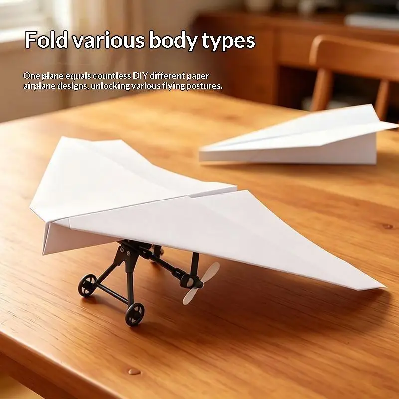 DIY Electric Remote Control Paper Airplane Kit Gyro Stabilizer RC Plane Fun Toy for School Science Projects