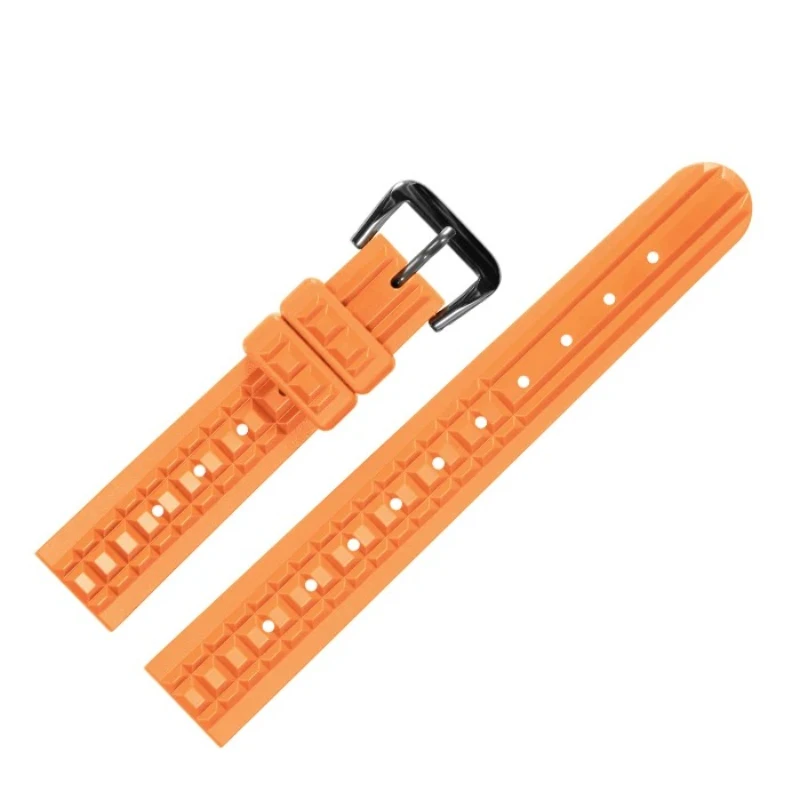 RDUNAE Original Factory Men's Rubber Watch Strap Outdoor Sports Waterproof Retro Classic 19mm 20mm Watch Reloj hombre watches fo