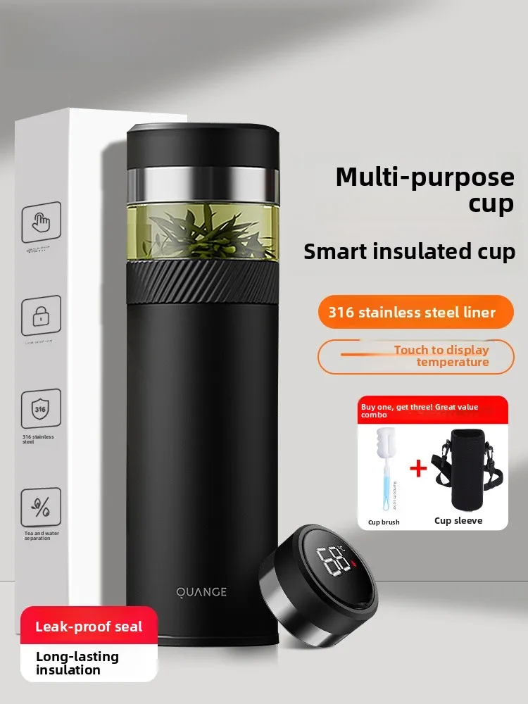 

Новинка 2025 года, чашка для разделения воды для чая, автомобильная термочашка 36, нержавеющая сталь, чашка для заваривания чая для мужчин и женщин, чашка для воды