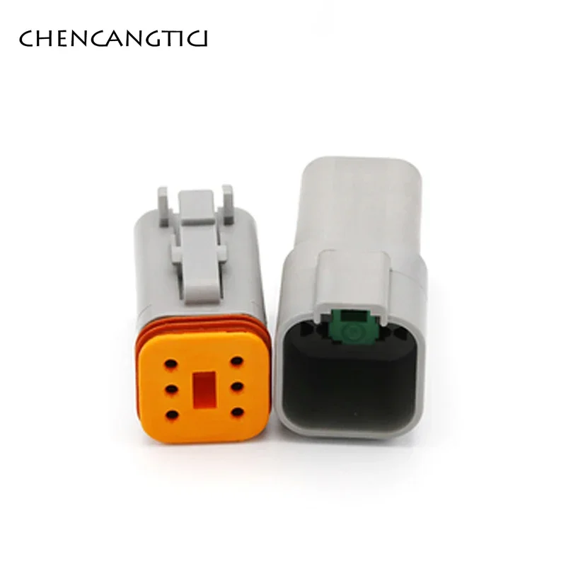 1 Set 6 Pin DT Auto Waterproof Cable Connector Male Female Plug And Terminal for Adapter Amphenol Deutsch Socket DT06-6S DT04-6P