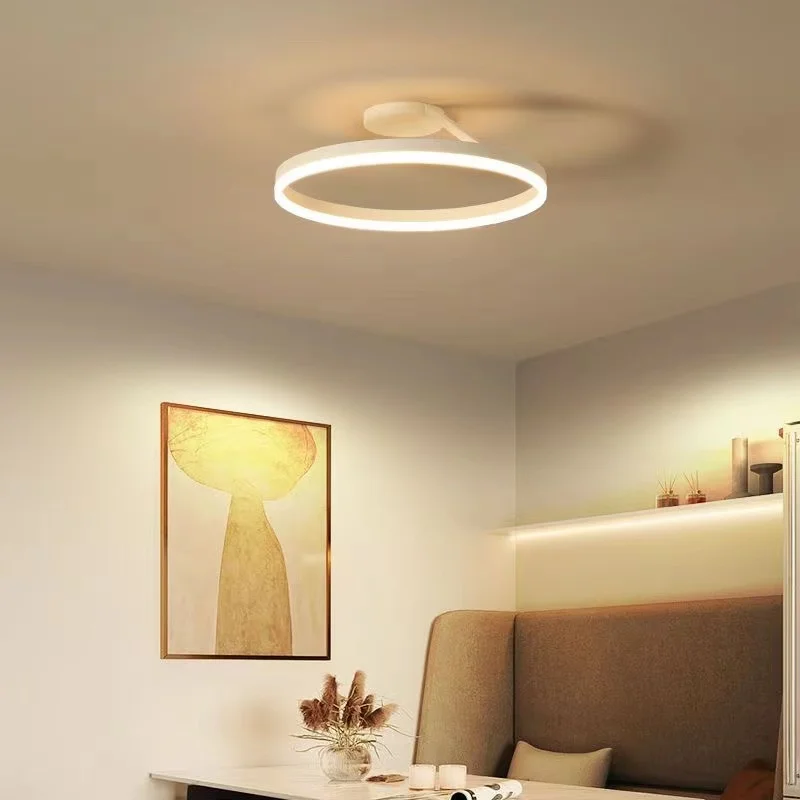 Minimalist Modern Ring Led Ceiling Chandelier Dimmable for Dining Living Room Table Lustre luminaria Decor Bedroom Lights Lamp