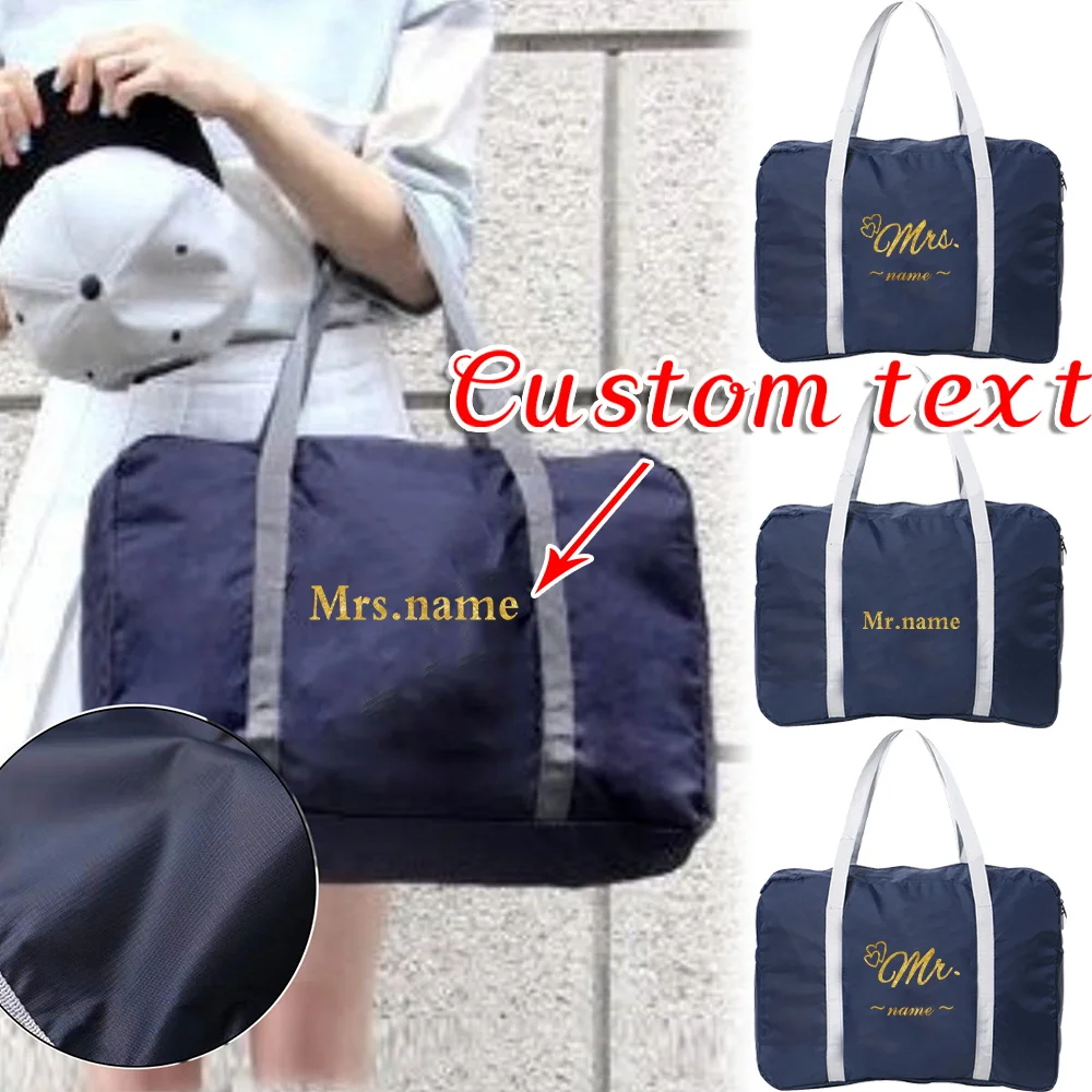 

Personalized Customization Name Foldable Travel Bag Men's Storage Bag Unisex Clothing Storage Bag Women's Handbag