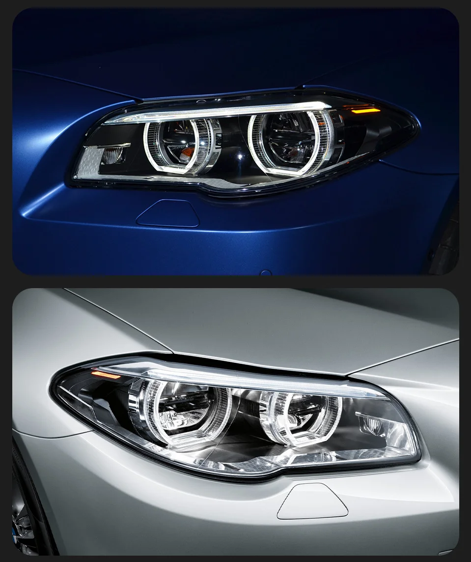 مناسبة لمجموعة ترقية المصابيح الأمامية BMW 5 Series F10 2011-2017 لتحويل الضوء الخلفي LED عين الملاك