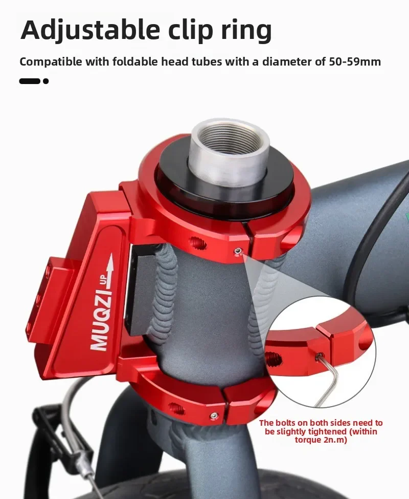 ل Birdy Dahon 412 SP8 للطي دراجة الجبهة حقيبة الناقل محول تركيب قابل للتعديل المشبك حلقة الدراجة الجبهة حقيبة حامل محول