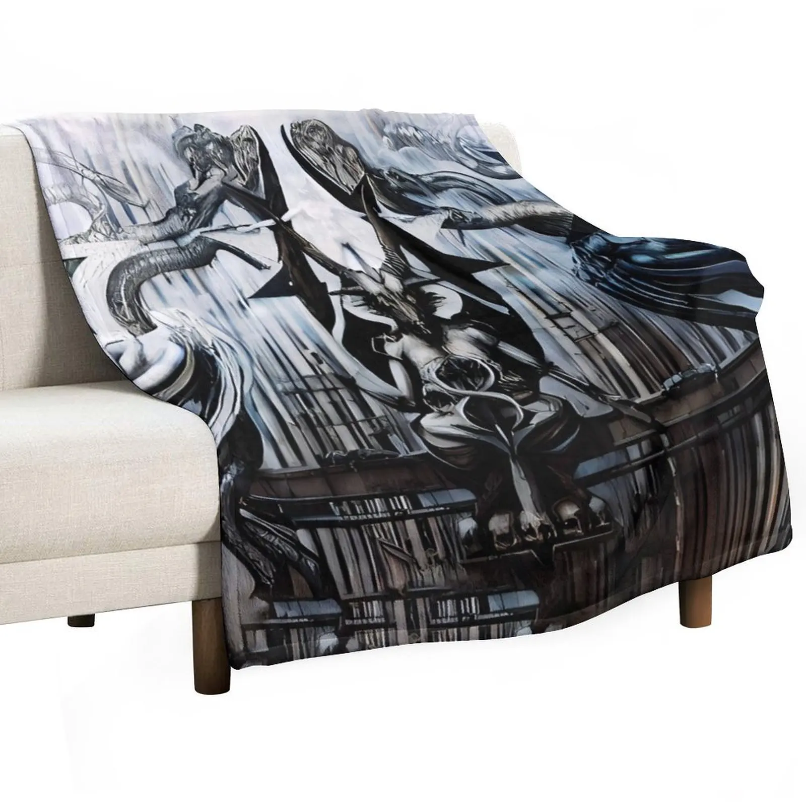 

Necronomicon HR Giger Throw Blanket Soft Home Decor Blanket for Couch Bedroom