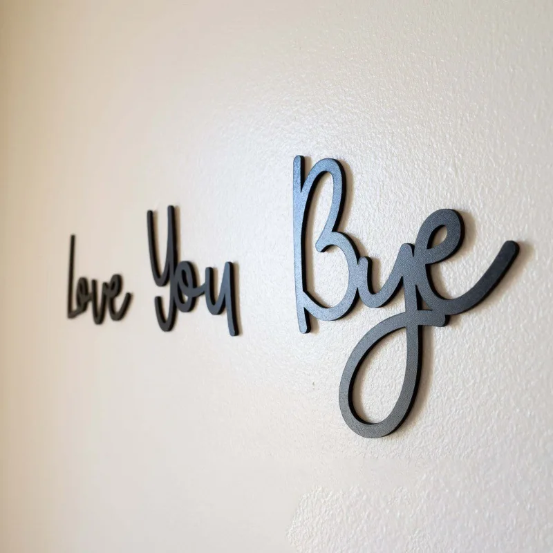 Bohemian Wooden Signage Home Decoration Letter Background Wall LOV E YOU BYE Wall Decoration Room Decoration