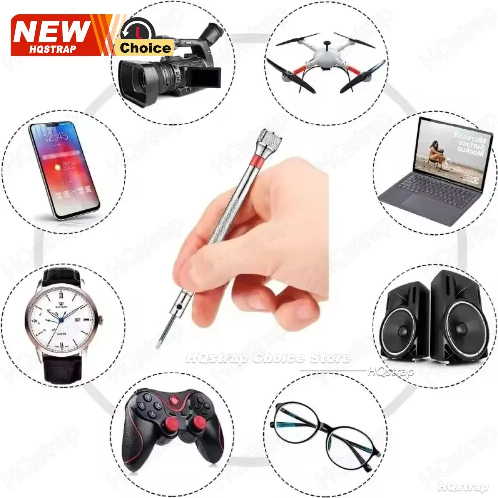 Präzisionsschraubendreher-Set 5/13-teilig 0,6-2mm Hochharter Stahl Uhrenreparatur-Kit für Uhren, Brillen, Schmuck Uhrmacherwerkzeug – Detail 3