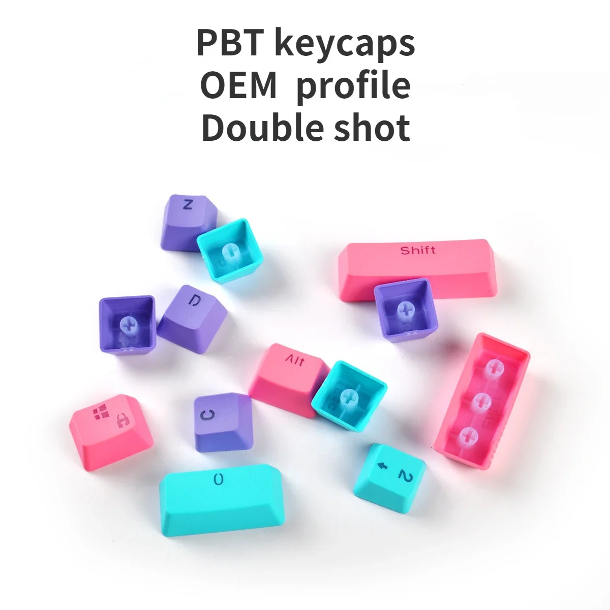 PBT Mix Colors Keycaps para teclado Mecânico Azul Rosa Roxo Verde Preto Vermelho 2 Mix 3 Cores Key Caps