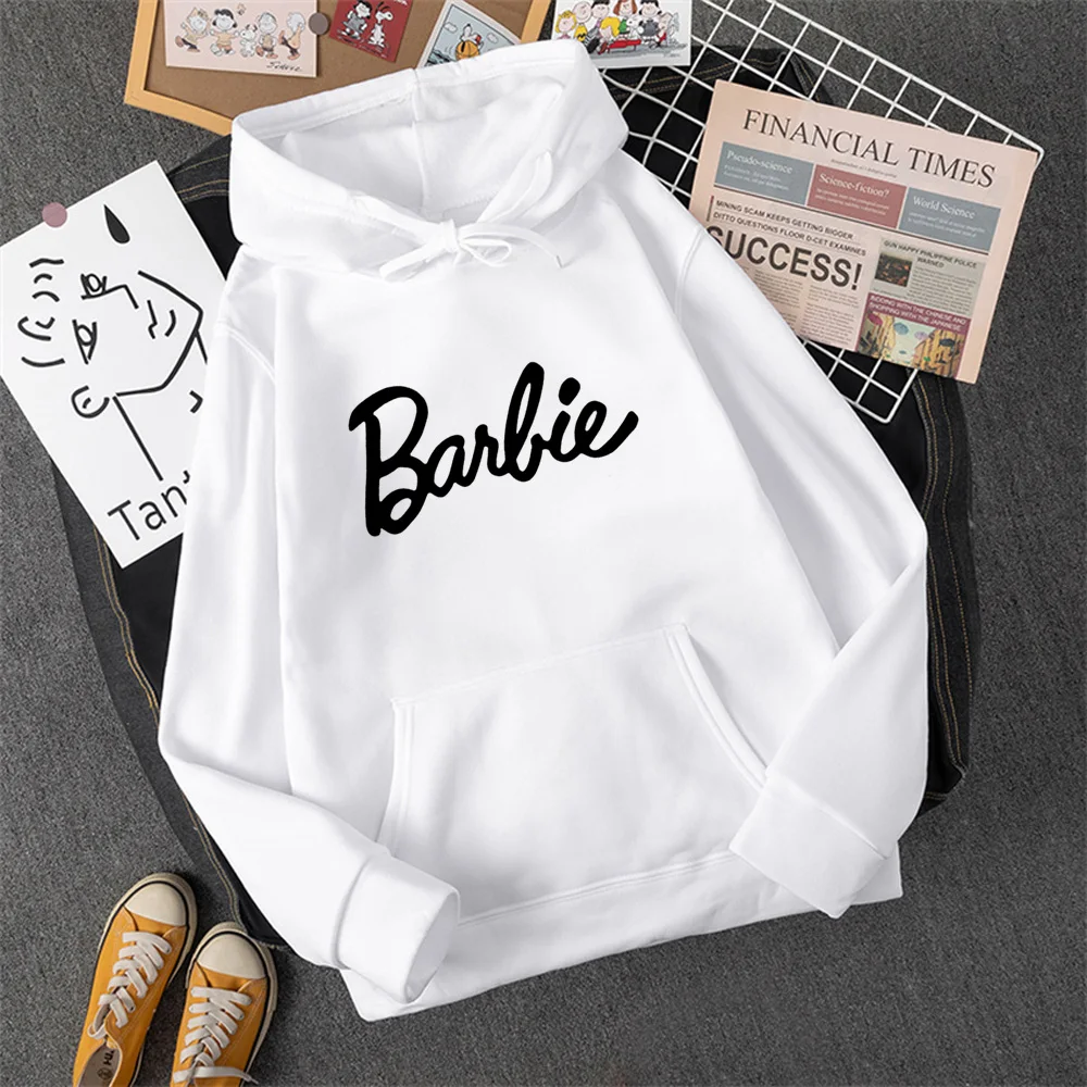 Letter Print Doll Hoodie Women/Men Harajuku Aesthetic Hoodies Unisex Autumn Winter Pullovers Sweatshirts Dropshipping