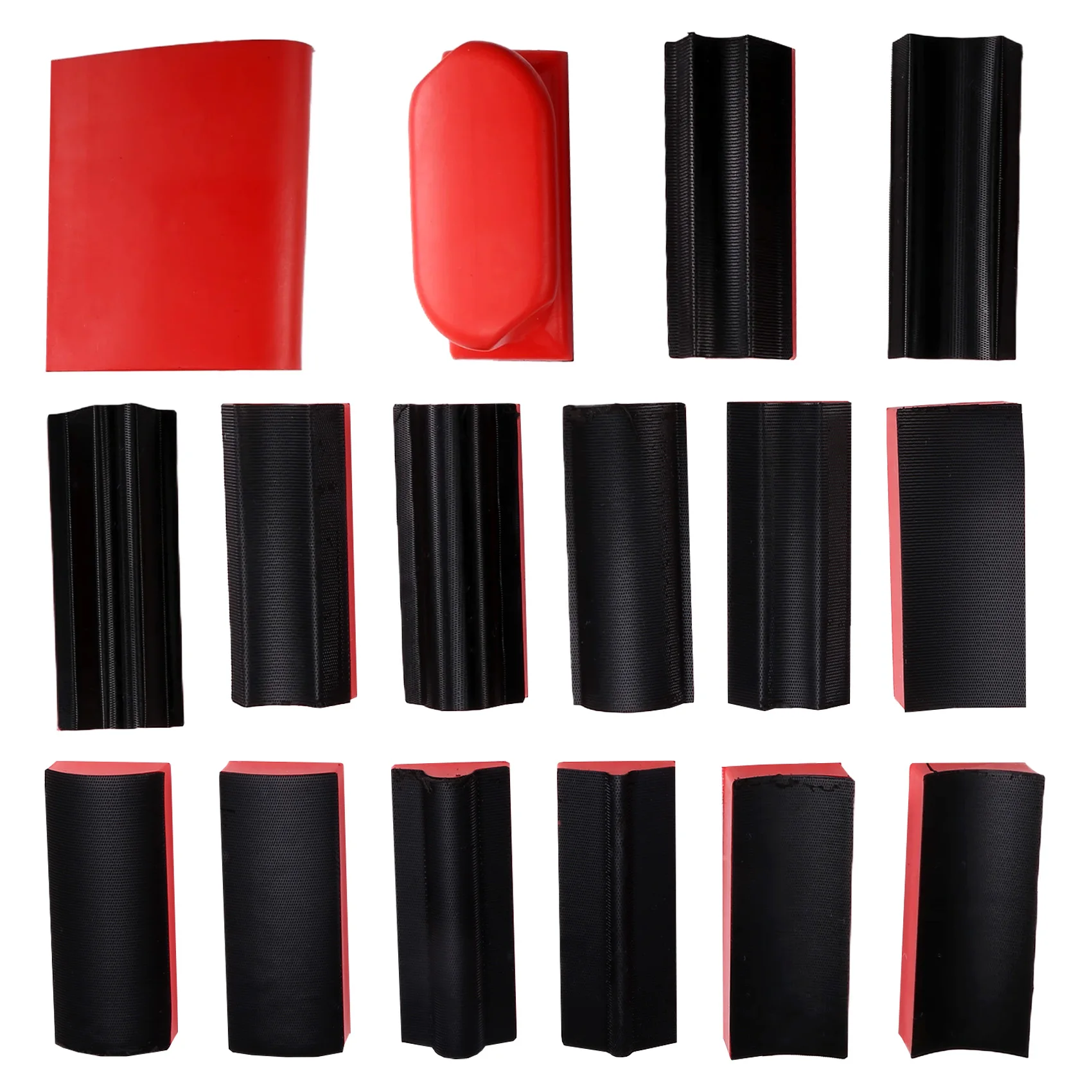 FAAJ-ハンドサンディングブロック 16 個、輪郭サンディングパッドキット、フック&ループ研磨サンディングパッド、木製家具のサンディング用