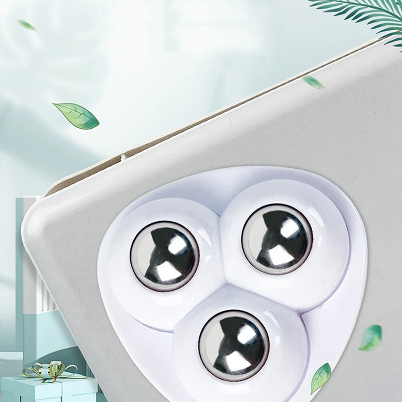 Puleggia universale ruote rotanti Mute resistente all'usura Non punzonatura 3 perline per scatola portaoggetti per mobili comodino spostare accessorio
