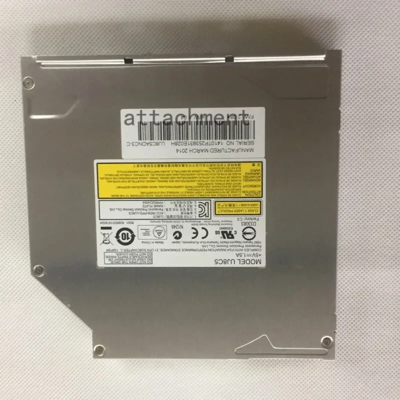 Original 12.7mm UJ8C5 UJ-8C5 Laptop SATA Slot Load DVD RW Burner Drive is used in Compatible and all brands of notebook