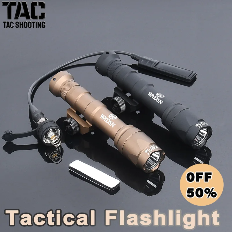 

WADSN M300 M600 M300A M600C Tactical Flashlight 400lm/600lm White LED Light Fit 20mm Picatinny Rail Hunting Airsoft Accessory