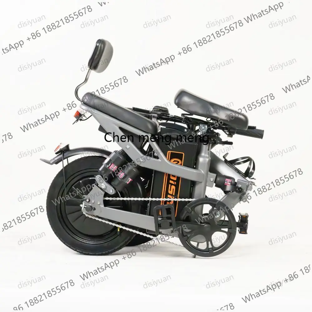 14 Inch 48V15A Powerful Small Folding Electric Bike Lithium Battery Convenient and Quick Electric City Bike