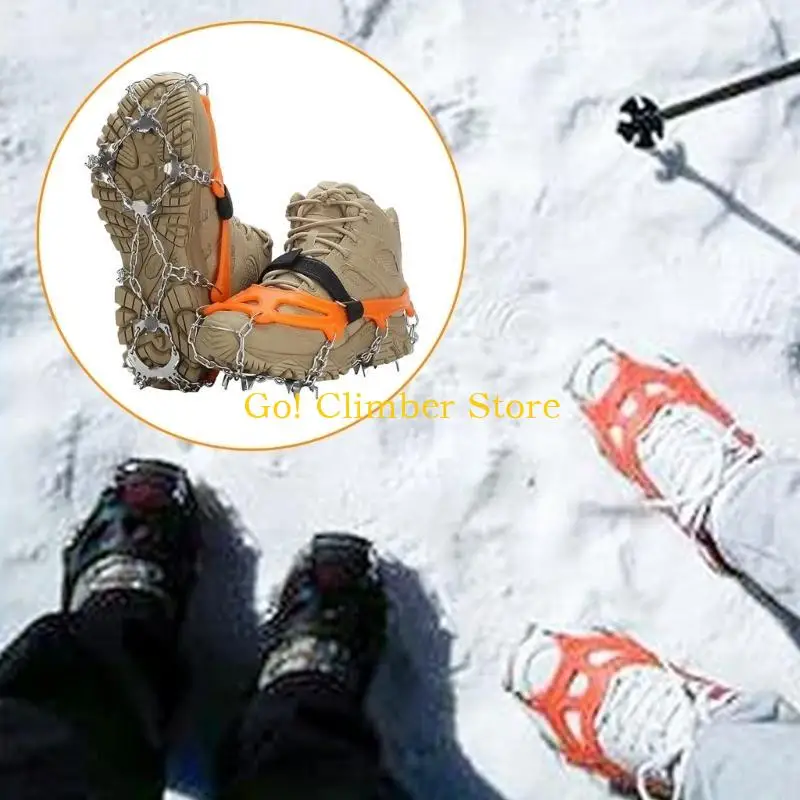 

Q84C Нескользящие снежные шипы для скалолазания, чехол для ботинок, открытый, 18/19 зубьев, ледяной коготь