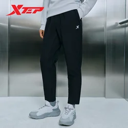 Xtep Woven Trousers For Men 2024 Spring Leisure Soft Men's Sweatpants Fashion Training Sweat-Absorbing Bottoms 876129980034