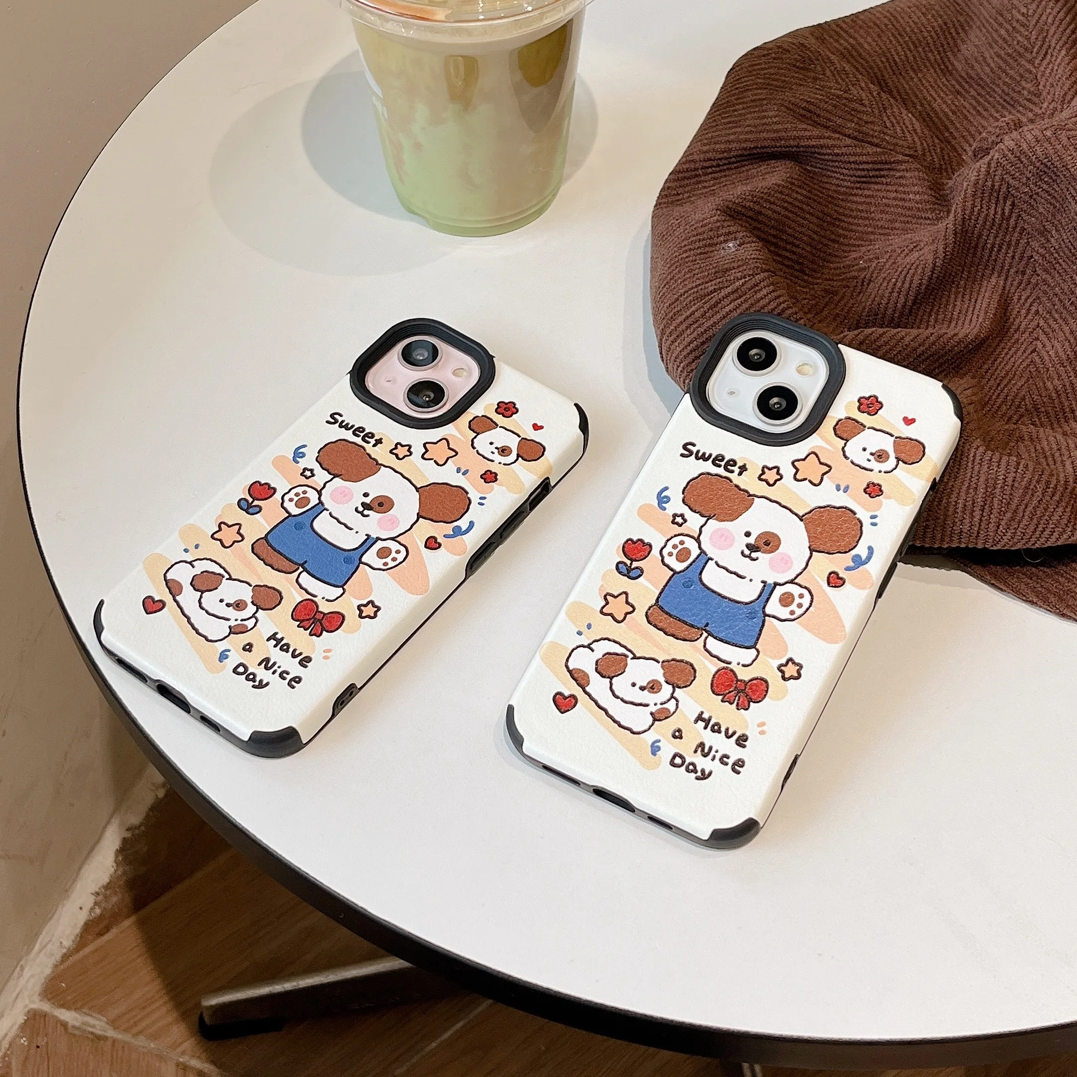 Trapezoidal veneer Blue Dog pattern For iphone 15Promax 15Pro 15 14 14Pro 14Promax 13Pro 13 13Promax 12Promax 12Pro Soft Shell