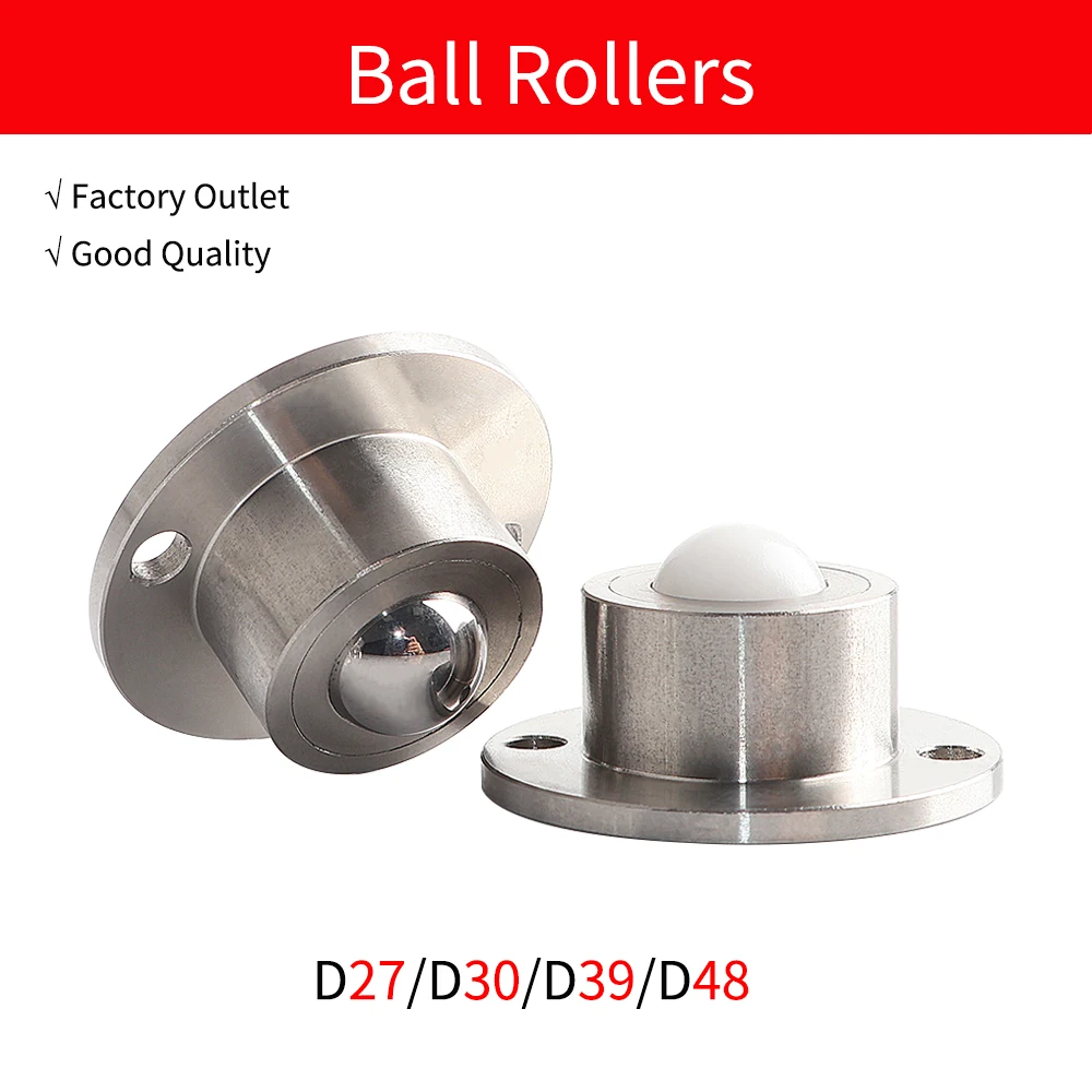 

Good Quality QB318 Steel Ball Roller Universal Ball Flange Heavy Duty Conveying Sliding Roller Bearing Stainless Steel Body BCHF