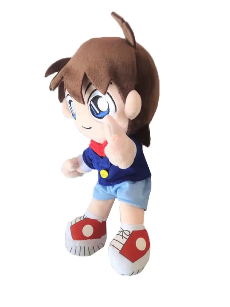 25cm Detective Conan Plüsch Spielzeug Kudo Shinichi Gefüllte Puppe Conan Edogawa Plushie Abbildung Stuffed Kissen Geschenk für Kind Fan geburtstag