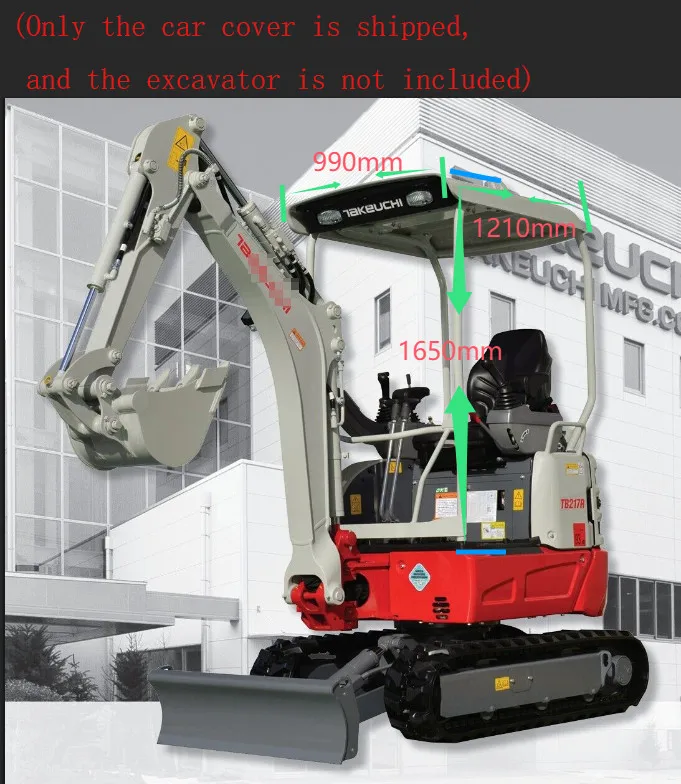 Mini Escavadeira Capa de Carro Toldo Quente Pvc À Prova de Vento Para Kubota JCB Yanmar Sany