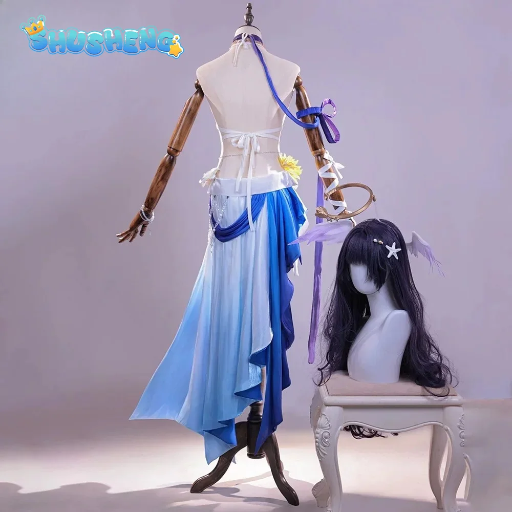 Game Honkai Star Rail Robin Cosplay Costume Robin swimsuit Cosplay New Outfit Wig Hallowmas Party Adult Women sexy dress